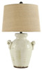 Emelda - Ceramic Table Lamp  - Cream