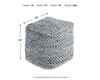 Chevron Pouf