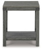 Freedan - Square End Table - Grayish Brown