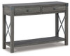 Freedan - Console Sofa Table - Grayish Brown