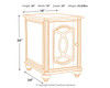 Realyn - Chair Side End Table - Insert Mirror - White / Brown