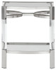 Chaseton - Accent Table - Clear / Silver Finish