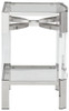 Chaseton - Accent Table - Clear / Silver Finish
