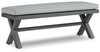 Elite Park - Bench With Cushion - Gray