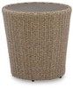 Danson - Round End Table - Beige