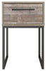 Neilsville - One Drawer Night Stand - Vinyl-Wrapped - Whitewash