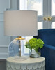 Samder - Glass Table Lamp  - White