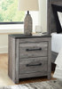 Bronyan - Two Drawer Night Stand - Dark Gray