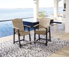 Fairen Trail - Barstool (Set of 2) - Black / Driftwood