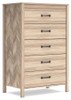 Battelle - Five Drawer Chest - Tan