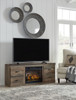 Trinell - TV Stand With Electric Fireplace - Brown