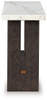 Burkhaus - Sofa Table - White / Dark Brown