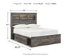 Drystan - Panel Bookcase Bed