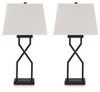 Brookthrone - Metal Table Lamp (Set of 2) - Black