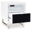 Gardoni - Chair Side End Table - White / Black