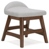 Lyncott - Home Office Desk Chair - Light Gray / Brown