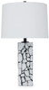 Macaria - Marble Table Lamp - White / Black