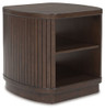 Korestone - Square End Table - Dark Brown