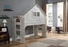 Chanse's Brushed Driftwood Twin Playhouse Loft Bed Room