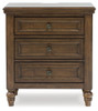 Sturlayne - Three Drawer Night Stand - Brown