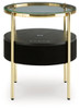 Nedman - Accent Table With Speaker - Black / Gold Finish