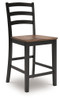 Wildenauer - Barstool (Set of 2) - Brown / Black