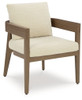 Serene Bay - Arm Chair With Cushion (Set of 2) - Dark Brown / White