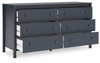 Simmenfort - Six Drawer Dresser - Navy Blue