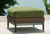 Horizon Hall - Ottoman With Cushion - Brown / Green