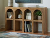 Luzmanacy - Console Sofa Table - Natural Brown