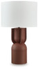 Rowandale - Metal Table Lamp - Brick Red