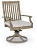 Rainier Ranch - Swivel Chair With Cushion (Set of 2) - Brown / Beige