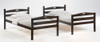 Sullivan Twin over Twin Bunk Beds for Kids Chocolate Finish Separated into 2 Twin Size Beds