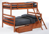 Sullivan Twin over Full Bunk Beds for Kids Cherry Finish shown with Optional Set of 2 Storage Drawers