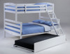 Sullivan Twin over Full Bunk Beds for Kids White Finish shown with Optional Twin Trundle