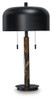 Alanbert - Metal Table Lamp - Brown / Black