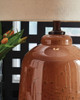 Aaleahya - Glass Table Lamp - Rust