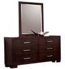 Makenna Cappuccino Double Dresser shown with Optional Mirror