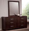 Makenna Cappuccino Double Dresser shown with Optional Mirror Room