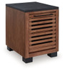 Kallari - Chair Side End Table - Warm Brown / Black