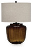 Bainmore - Glass Table Lamp - Amber