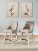 Robbinsdale - Upholstered Swivel Curved Back Barstool (Set of 2) - Antique White