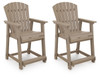 Sandy Dune - Barstool (Set of 2) - Medium Brown