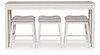 Robbinsdale - Rectangular Dining Room Counter Table Set (Set of 4) - Antique White