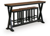 Wildenauer - Rectangular Dining Room Counter Table Set (Set of 4) - Brown / Black