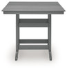 Ross Cove - Square Counter Table With Umbrella Option - Dark Gray