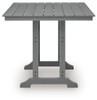 Ross Cove - Square Counter Table With Umbrella Option - Dark Gray