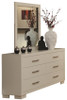 Omega White Double Dresser shown with Optional Mirror