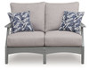 Lone View Bay - Loveseat With Cushion - Gray