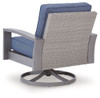 Dillon Beach - Swivel Lounge With Cushion - Blue / Gray